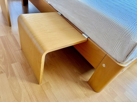 Image 1 of Auping 'Auronde' bedcombinatie+nachtkastjes+aanhaak tafeltjes
