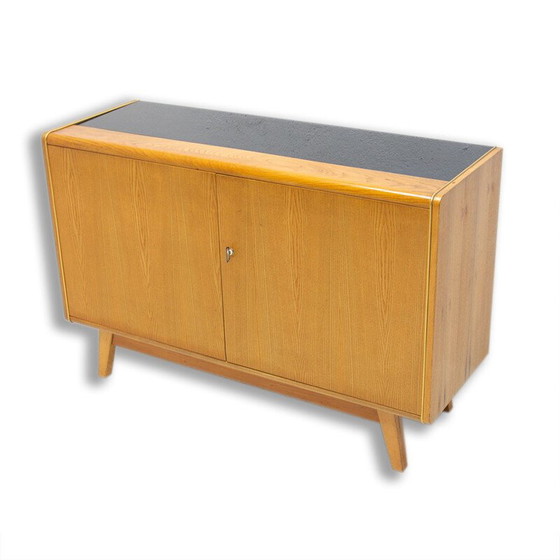 Image 1 of Vintage sideboard made of beech wood and opaxite glass by Hubert Nepožitek and Bohumil Landsman for Jitona, 1960