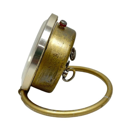 Mechanische wekker van het Sovjet-Unie Slava, 11 jewels – jaren 60, werkend, vintage USSR – klokken, Glass, Metal
