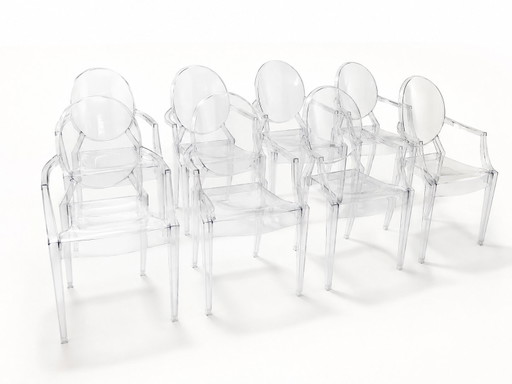 8 chaises Kartell Louis Ghost - Philippe Starck