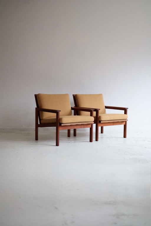 Set van 2 vintage Capella fauteuils Illum Wikkelso jaren 60