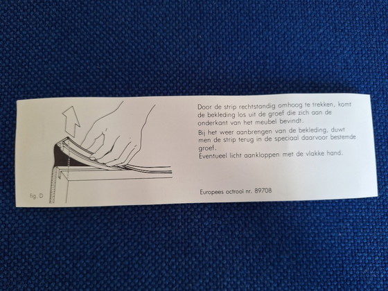 Image 1 of Precioso sillón Gelderland azul oscuro, modelo 4735, incluye certificado.