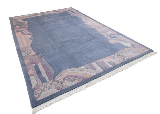 Image 1 of Origineel modern design wollen tapijt uit de Schotse Hooglanden, Nepal, 353 x 244 cm