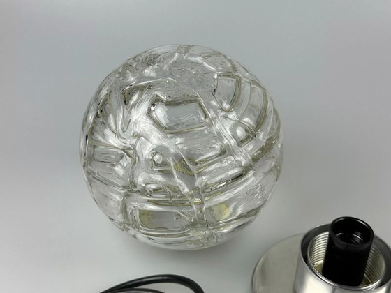 Image 1 of 60's 70's Lampe de chevet Chrome Doria Verre Space Age Design