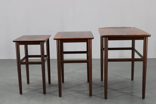 1960s Danish Wooden Nesting Tables