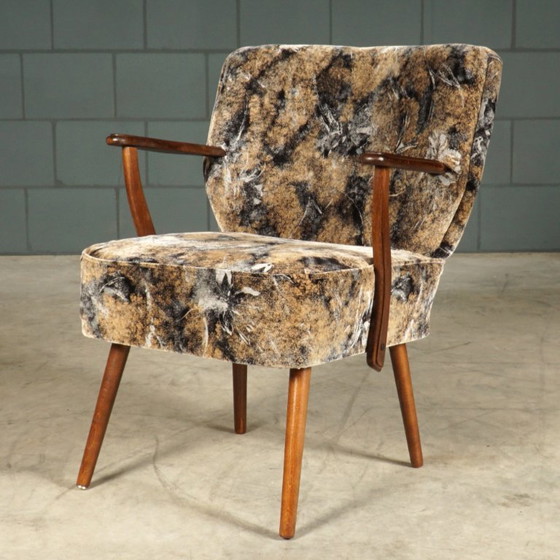 Image 1 of Vintage cocktailfauteuil – velours – jaren 60