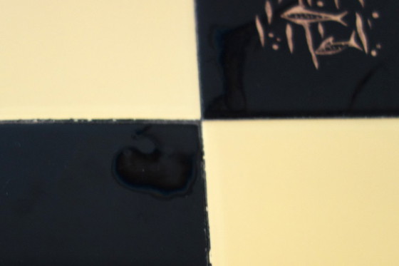 Image 1 of Vintage metal and ceramic side table from the 1950s/60s