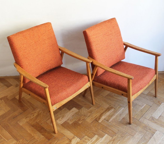 Image 1 of 1960s Pair of Mid-Century Armchairs
