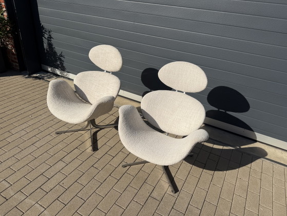 2x 1. Edition Artifort Big Tulip Neuwertig! Pierre Paulin in Beige/Ecru Bouclé – Sessel, Textile (photo 3 of 12)