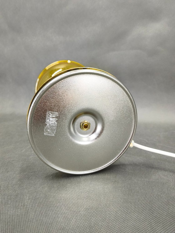 Image 1 of 1970s Space Age Table Lamp Brass Glass Kamenický Šenov