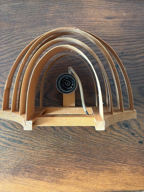 Image 1 of Translandia DK – Set of 6 Pine Veneer Wall Lamps, Denmark 1960s/70s