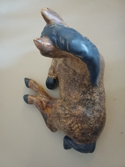 Large Ceramic Foal Figurine by Michael Andersen & Søn, Bornhol, Scandinavian Ceramics - Vintage (photo 2 of 6)