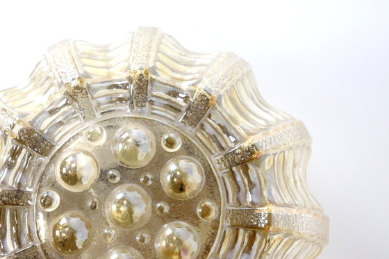 Image 1 of Lampada da soffitto color ambra Plafoniera 'Jupiter' vintage