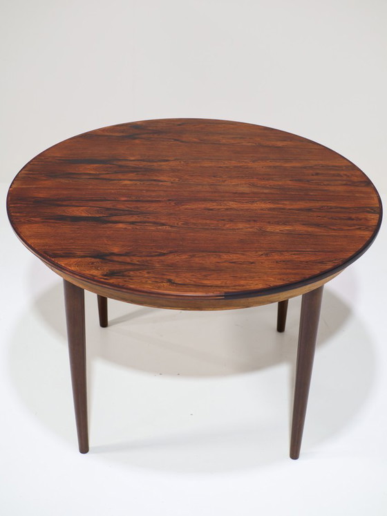 Image 1 of Extendable round dining table Skovmand & Andersen rosewood vintage
