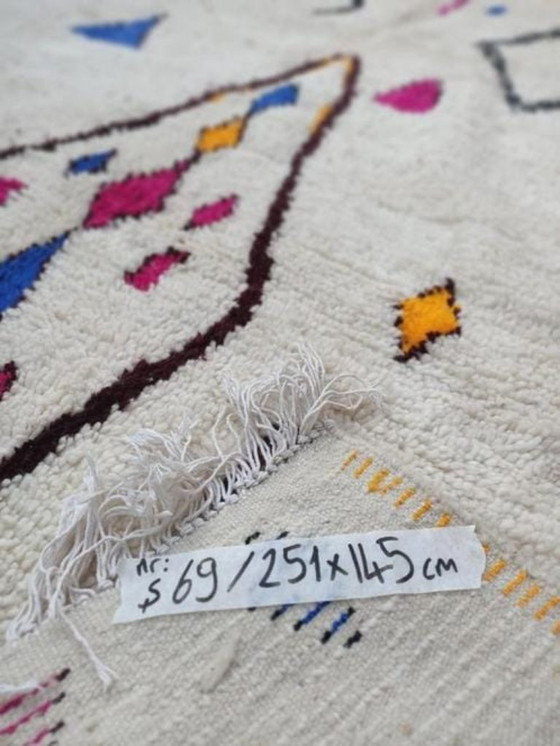 Image 1 of Handgeknoopt Berber tapijt wol 251x145cm