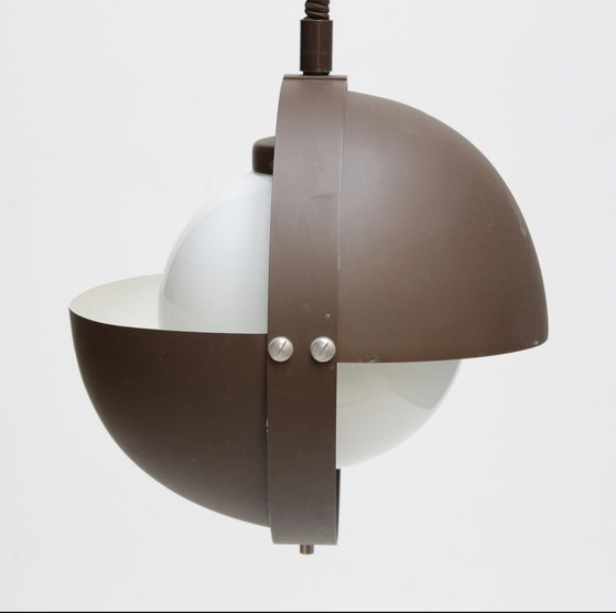 Image 1 of Vintage Brown Dijkstra Eclips Pendant Lamp Spaceage