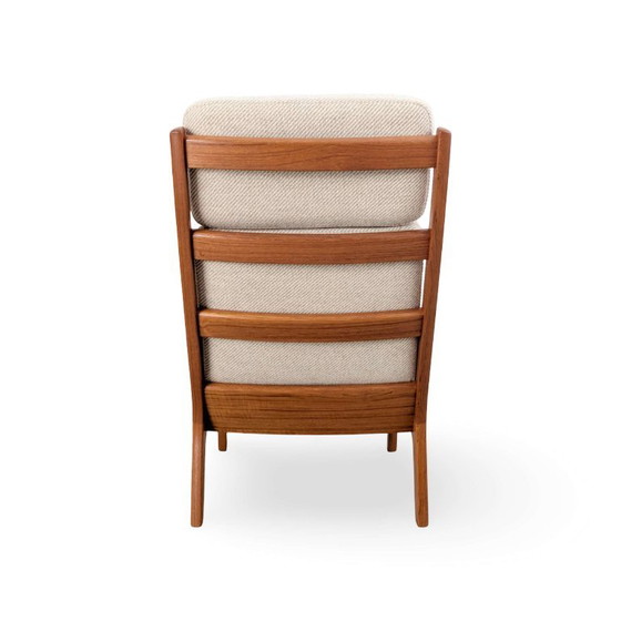 Set di 3 Poltrone Ole Wanscher Senator Highback Poul Jeppesen Ottomano – Legno (photo 5 of 14)