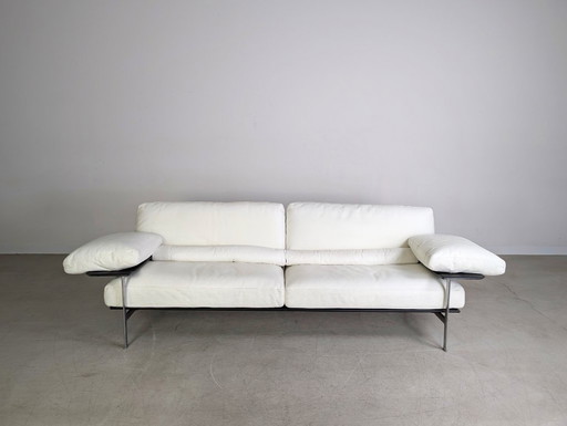 B&B Italia Sofa Diesis Leder weiß Couch Antonio Citterio Paolo Nava
