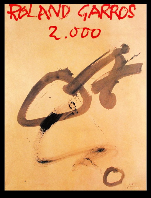 Tapies, Antoni - Roland Garros, 2000 - Color offset lithograph