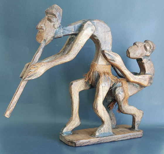 Image 1 of Antica scultura erotica africana in legno