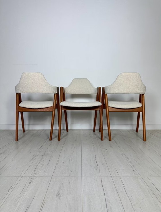 Image 1 of 6x Compass Sillas de comedor de teca de Kai Kristiansen para Schou Andersen Møbelfabrik años 60