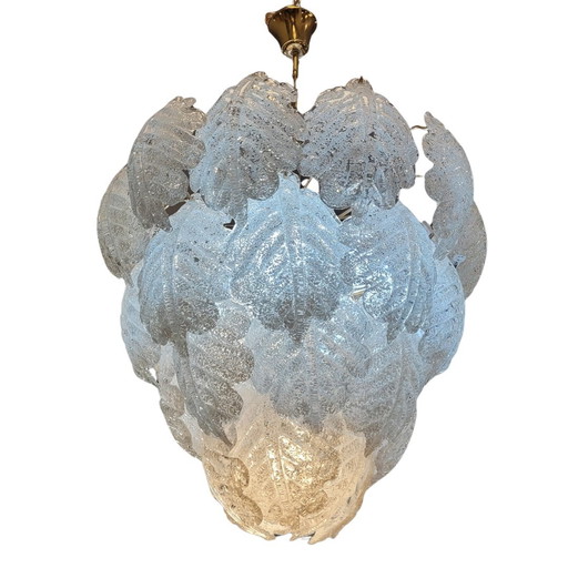 Lámpara de Techo / Chandelier, Mazzega, Cristal de Murano y Metal, 60’-70’s – Italia