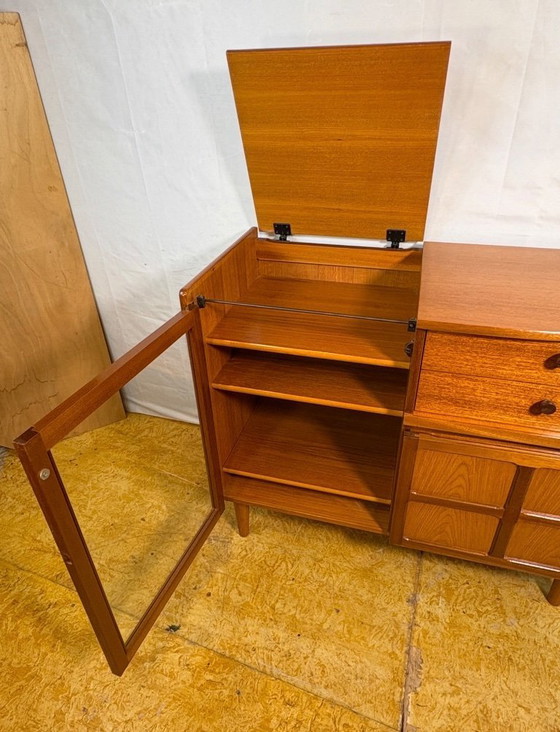 Image 1 of Mid Century Retro Teak Music Cabinet by Nathan (Circa 1960)     A fantastic and funky mid century modern teak music cabinet by N