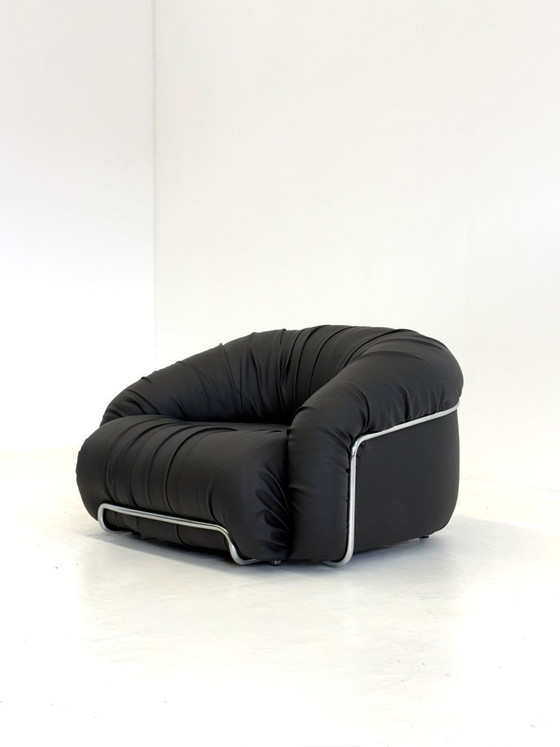 Image 1 of Poltrone italiane in stile Space Age, nere
