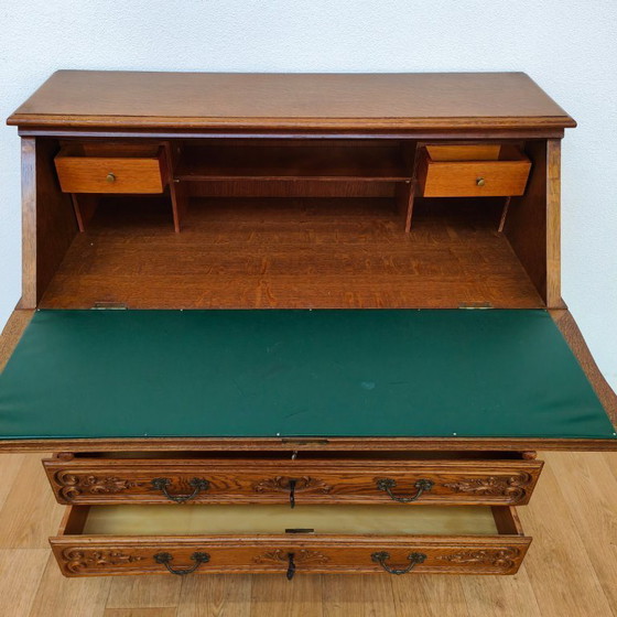 Image 1 of secrétaire vintage, commode, bureau de campagne