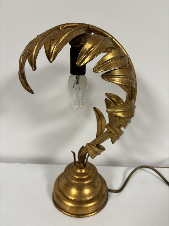 Image 1 of Hollywood Regency gilded table lamp in the style of Hans Kögl, Germany, 1970s