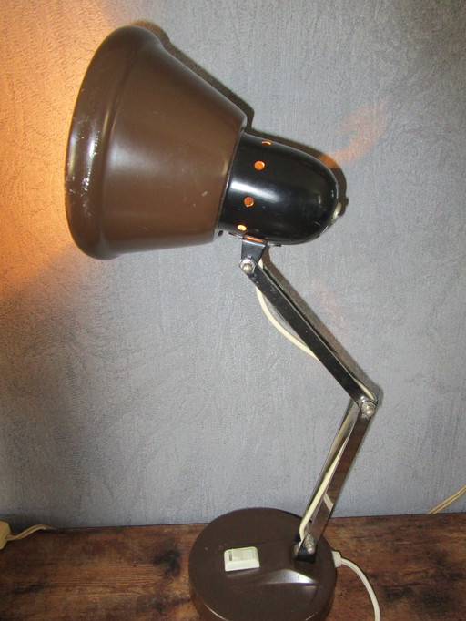 Vintage Herda Bureaulamp/Tafellamp Met Verstelbare Knikarm