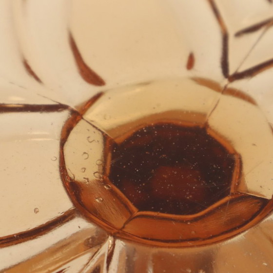 Image 1 of Amber Art Deco Cake Plate Pastry Dish