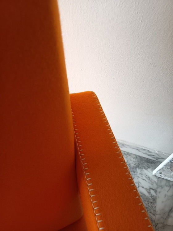 Image 1 of Fauteuil CASSINA Utrecht 637 en Laine Kvadrat Orange 13L par Gerrit Thomas Rietveld