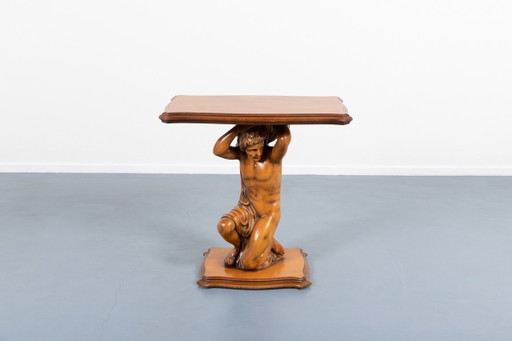 Table d'appoint sculpturale de design italien des années 1970