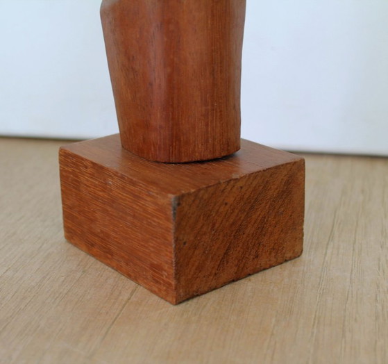 Image 1 of Afrikanische Büste, Holz, Mid-Century-Modernismus, 37 cm hoch