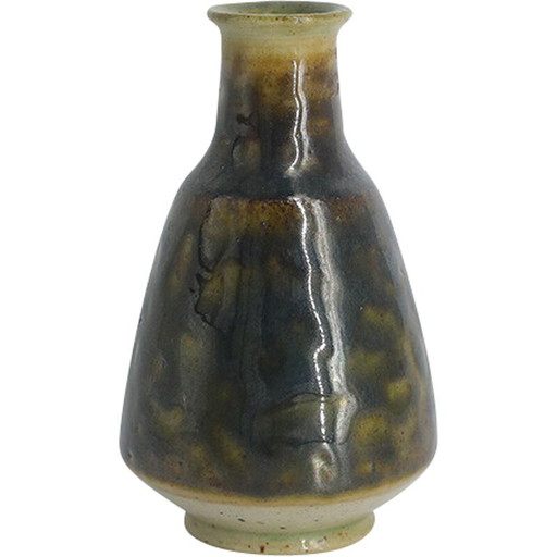Vase de collection vintage N°10 en grès par Gunnar Borg pour Höganäs Keramik, Suède 1960