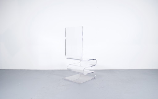 Imposante Chaise En Plexiglass Années 70'