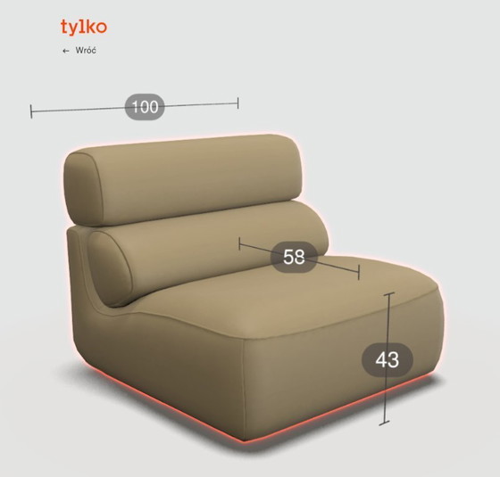 Image 1 of Poltrona Tylko in pelle verde chiaro