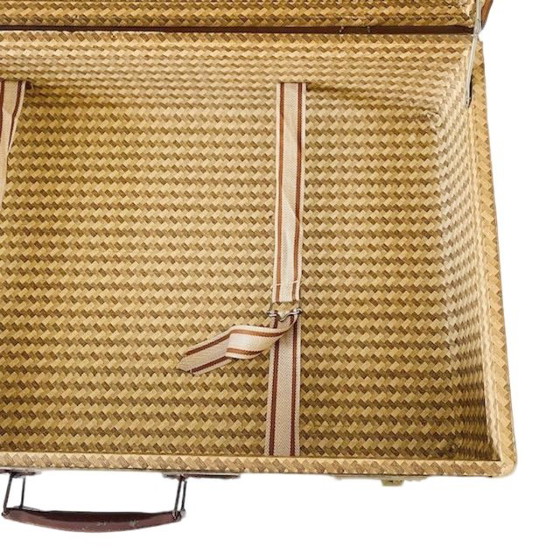 Image 1 of Valigia in pelle nubuck marrone vintage brocante