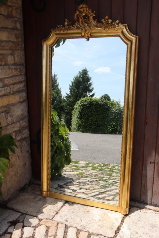 Large gilded mirror in the Louis XV style