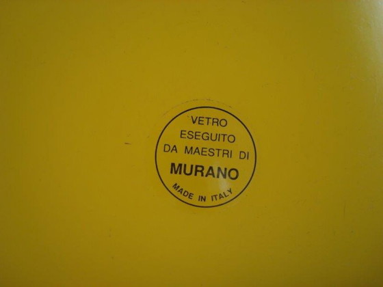 Image 1 of Lampada da terra postmoderna Murano (190 cm) – Vetro giallo e metallo blu – Stile Memphis / anni '90 – Certificata