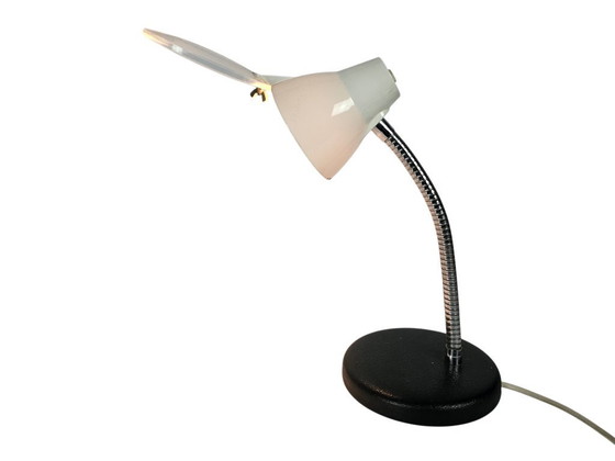Image 1 of Lampada da tavolo 'Big Eye' - americana - lampada d'ingrandimento - collo flessibile - terzo quarto del XX secolo