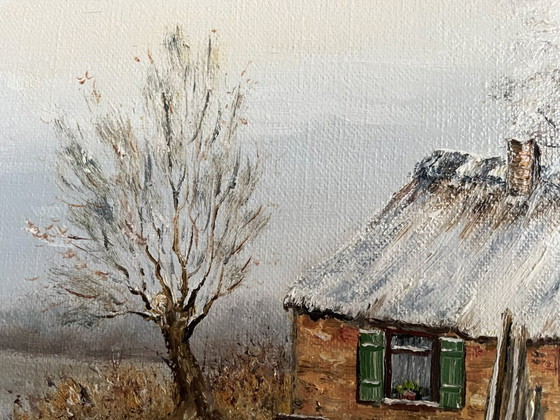 Cor Quax - (1927 - 2008) - Paisaje invernal – Pinturas y dibujos, Wood, Canvas (photo 6 of 12)