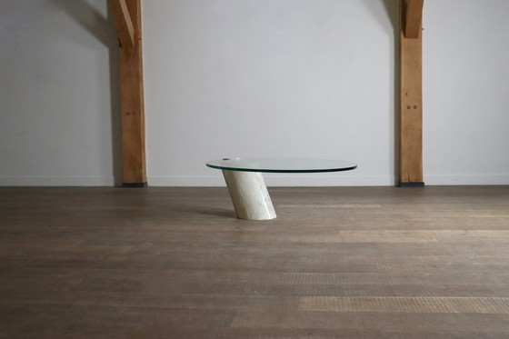 Image 1 of K1000 coffee table in marble and glass by Team Form aG for Ronald Schmitt, Switzerland 1970s