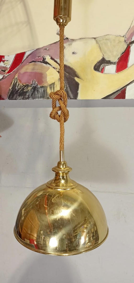 Image 1 of Vintage gouden hanglamp