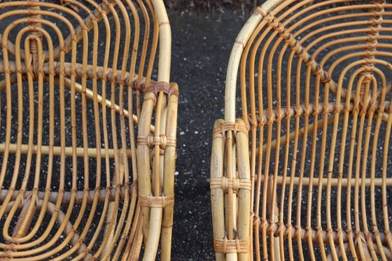 Image 1 of Paar vintage rotan fauteuils uit de jaren 60