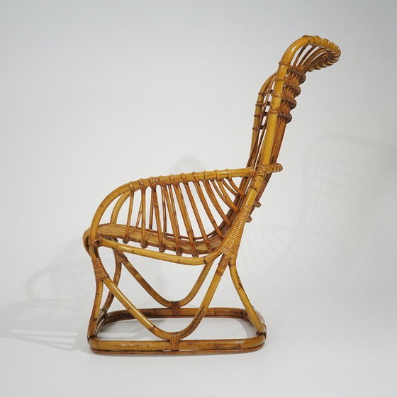 Fauteuil van rotan en gevlochten riet, jaren 60 – Rattan (photo 6 of 14)