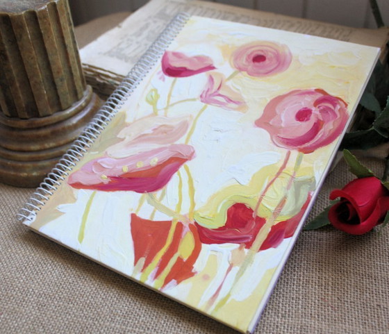 Image 1 of Hand-painted and hand-bound notebooks on handmade paper. Unique designs. Signed by the artist.