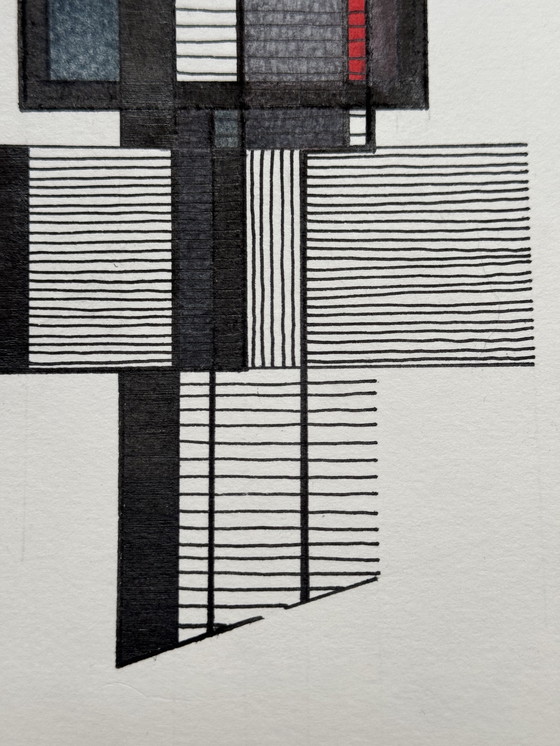Image 1 of Eugène Eechaut (1928-2019) - Geometrical Composition, Ink, 1989