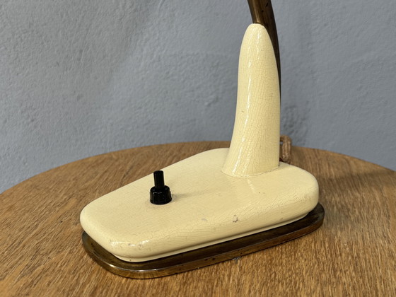 Image 1 of Vintage tafellamp met messing arm